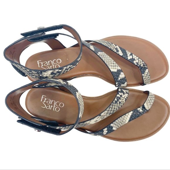 Franco Sarto Snake Print Sandals - Picture 2 of 7